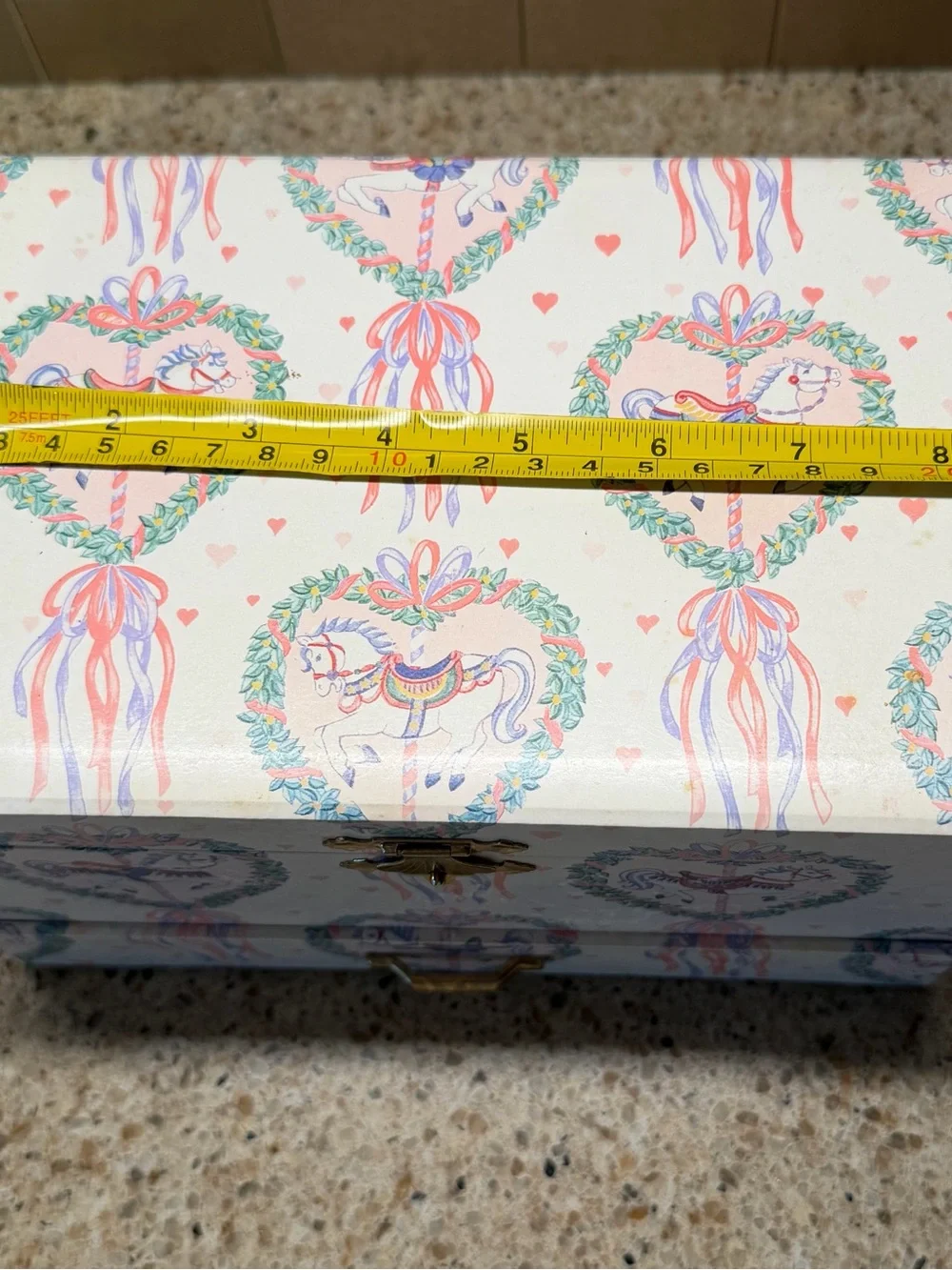 Vintage Sankyo Carousel Horse Music Box Ballerina Pink Jewelry Box